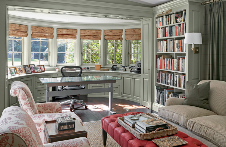 desk in bay window Charles Hilton Architects