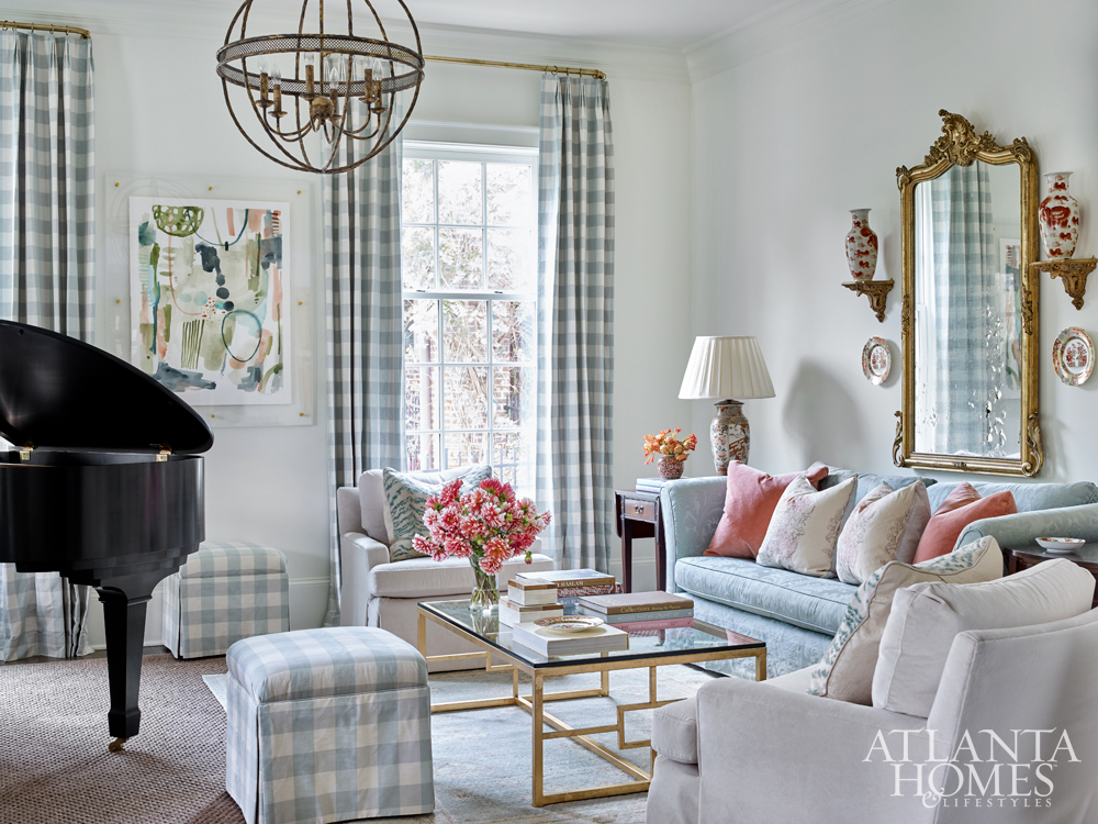 blend of old and new living room