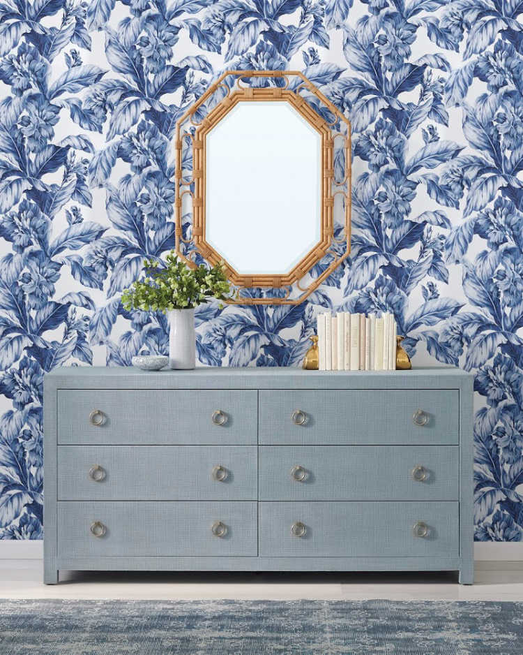 Serena & Lily Spring Collection blue and white bedroom