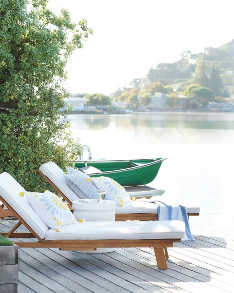 Serena & Lily Spring Collection pair of chaise lounges