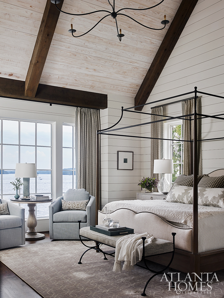 Lake Martin lake house designed by Liz Williams bedroom