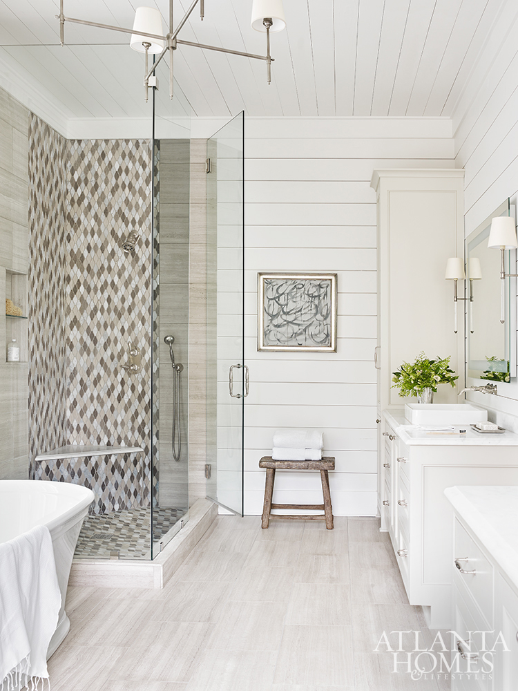 Lake Martin lake house designed by Liz Williams bathroom 