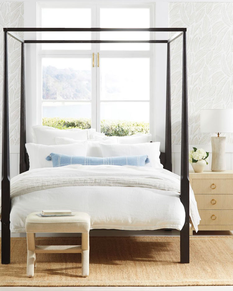 lumbar pillow on bed Serena & Lily