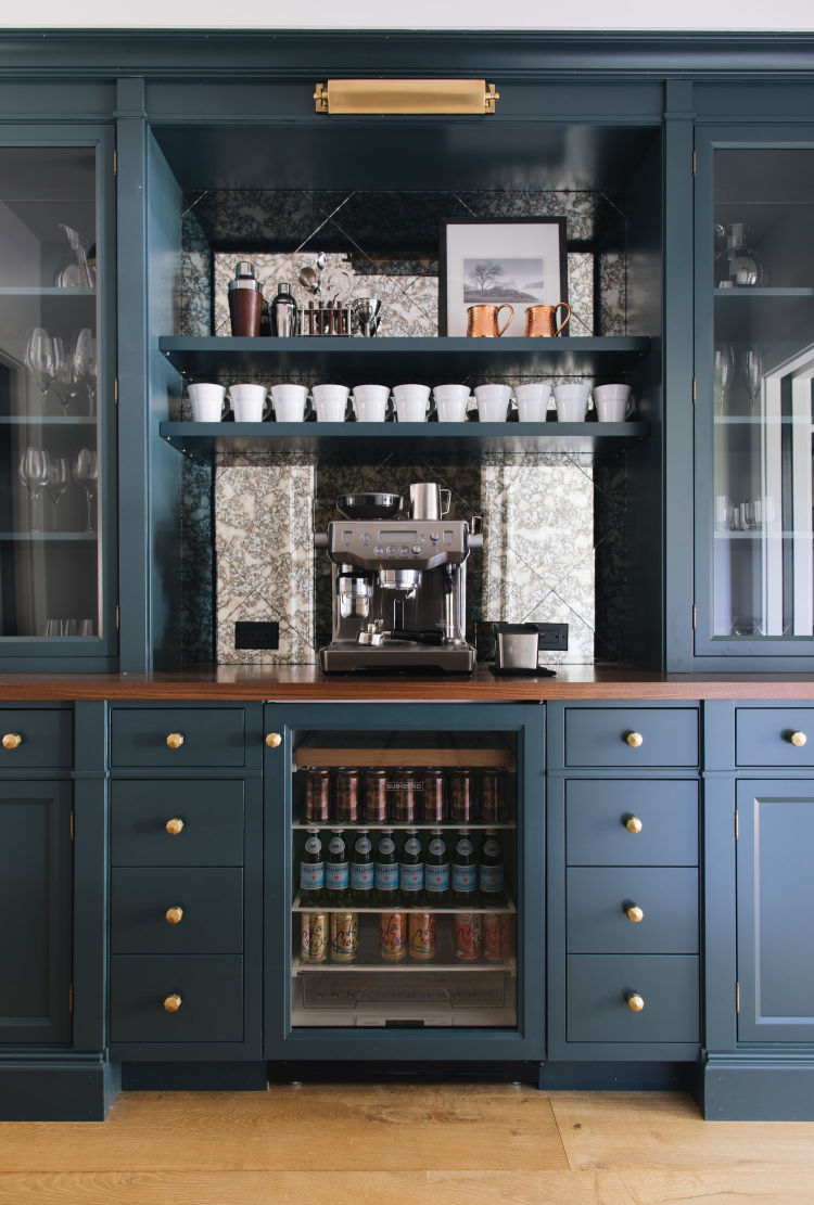 Jean Stoffer coffee bar in kitchen