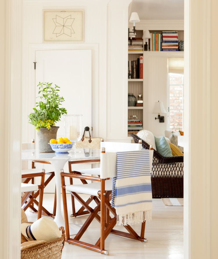 Mark D. Sikes breakfast room with captain's chairs