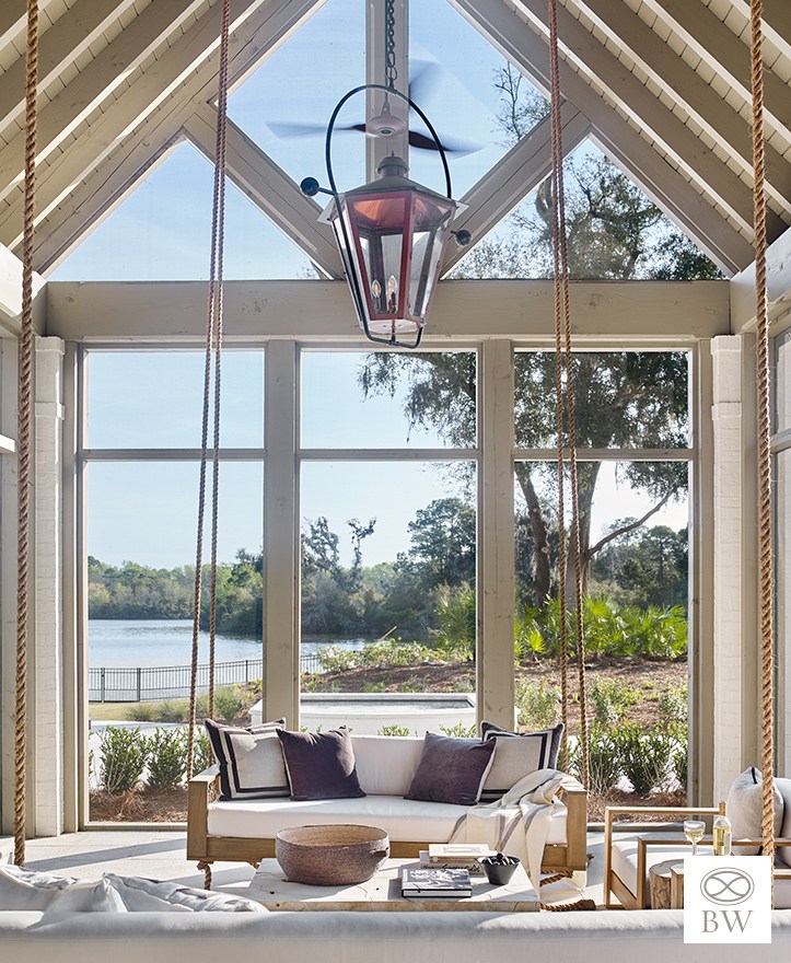Beth Webb Interiors TS Adams Studio swing on porch