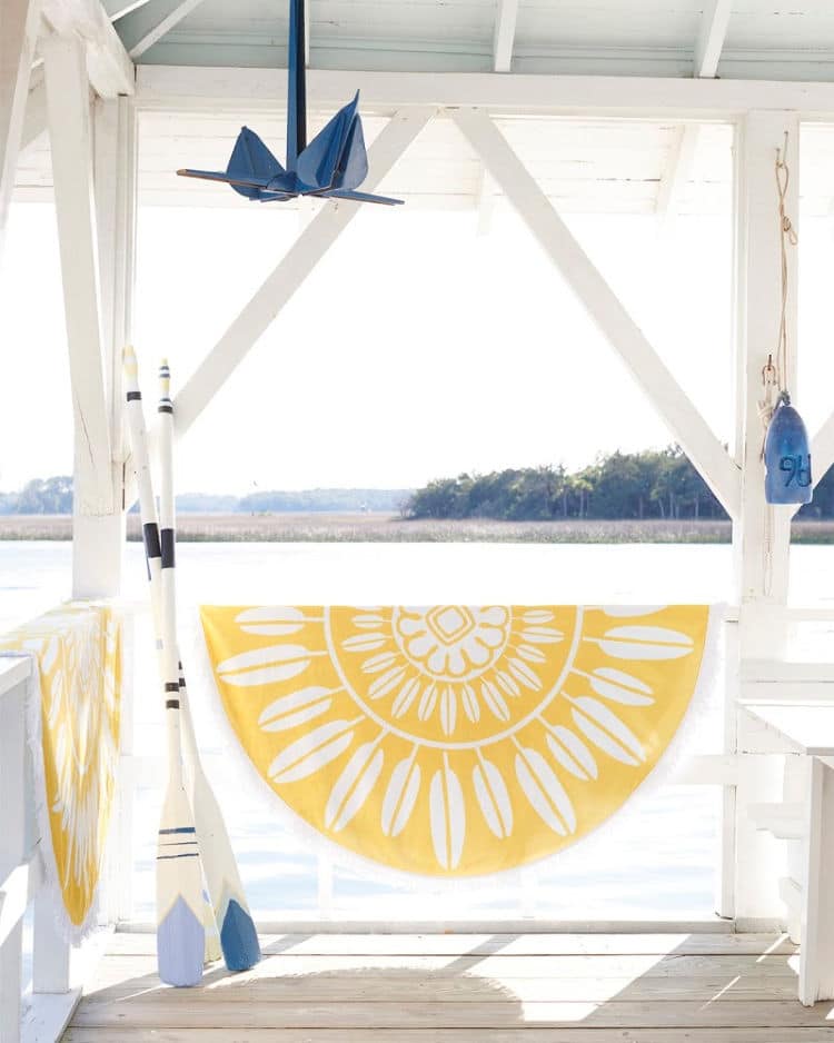 Serena & Lily round beach towel accessory