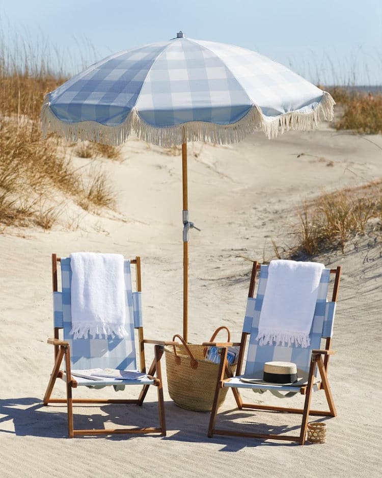 Serena & Lily  white beach towel accessory