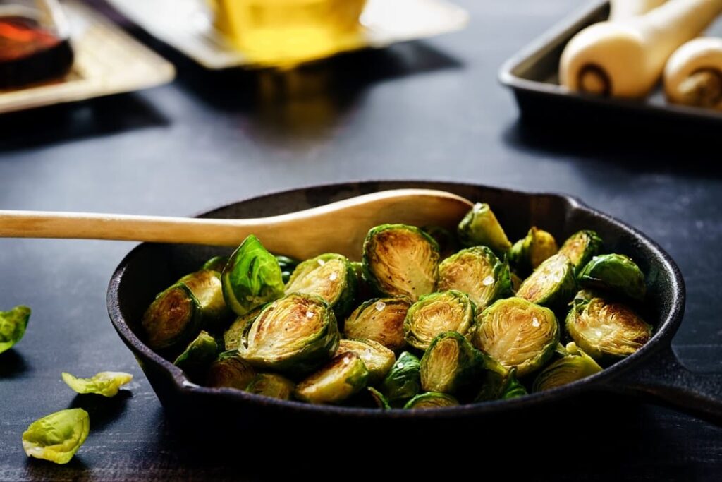 Sebastian Coman PhotographyRoasted Garlic Parmesan Brussel Sprouts Recipe - the kitchen magpie