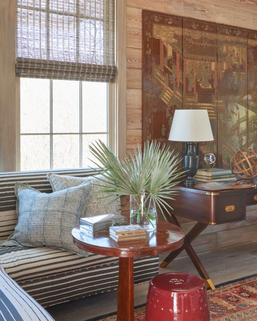Jenny Keenan Design blue and white living room 
