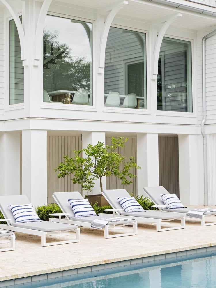 Jenny Keenan Design patio with chaise lounge