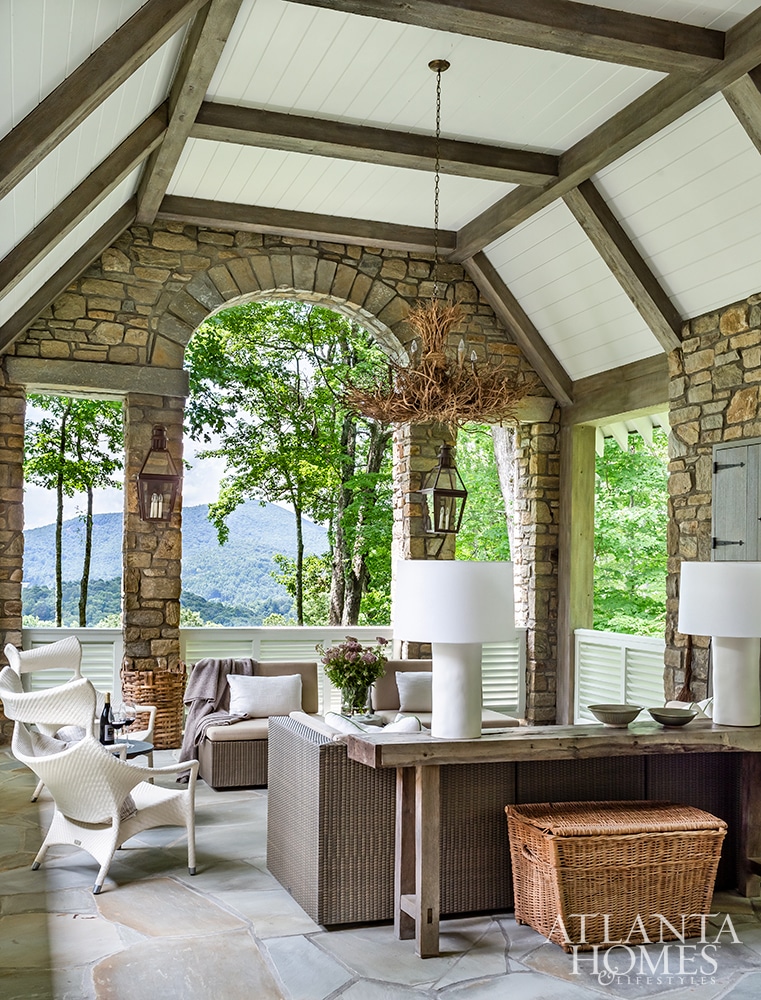 Stan Dixon Architect | Betty Burgess interiors design covered porch