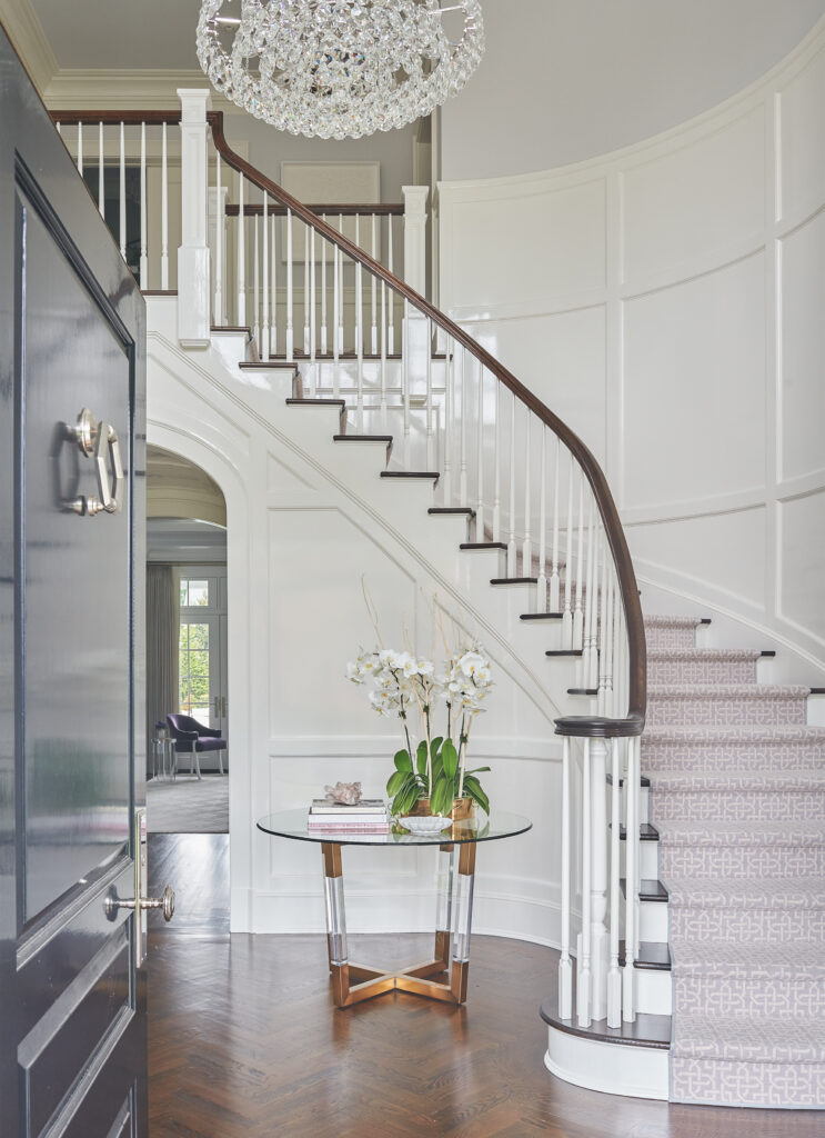Jane Beiles-Photography Morgan Harrison Design entry with curved staircase