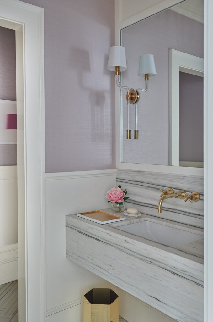 Jane Beiles-Photography Morgan Harrison Design bathroom with brass hardware