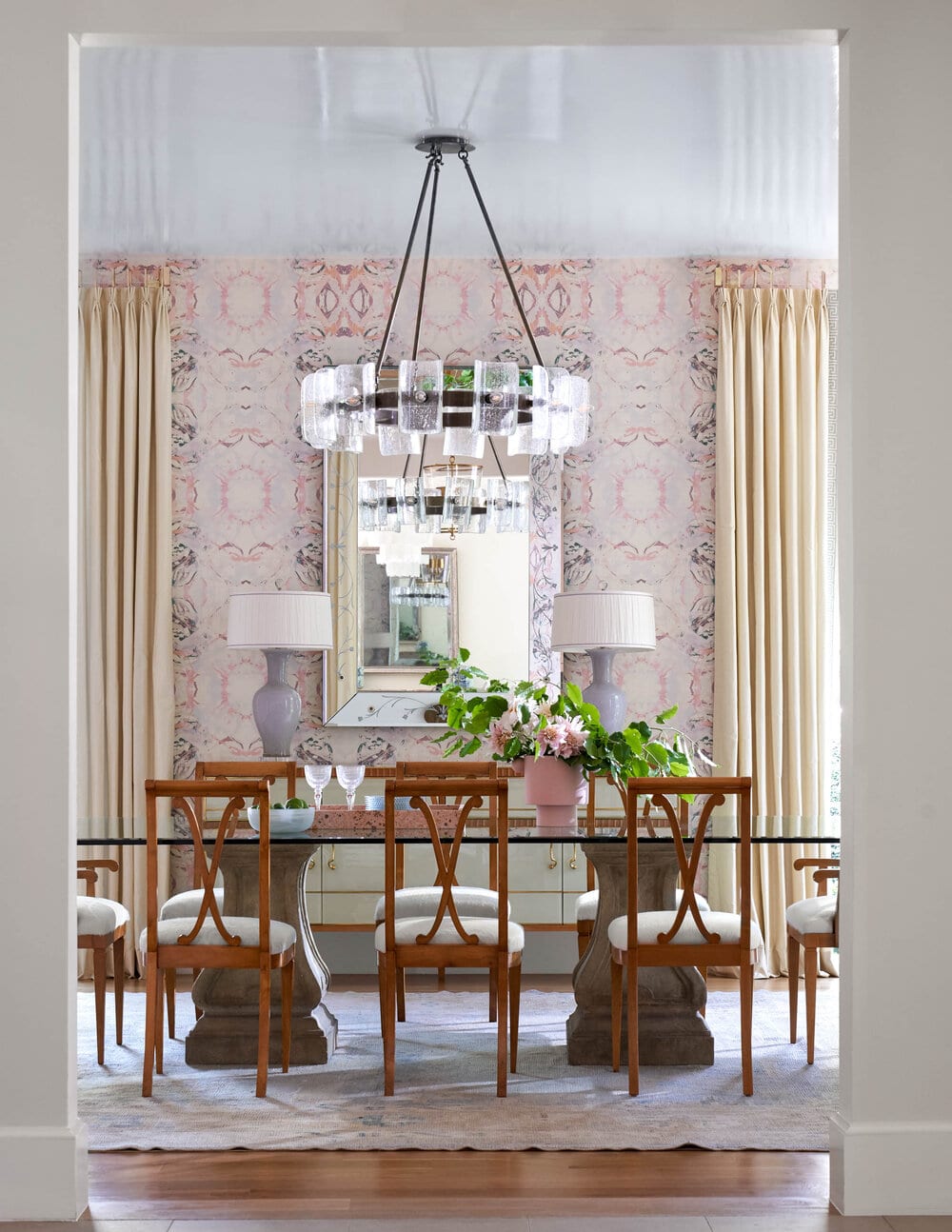 Mary Beth Wagner Interior Design - Nathan Schroder Photography - dining room - wallpaper - dining room decor - dining room design - dining