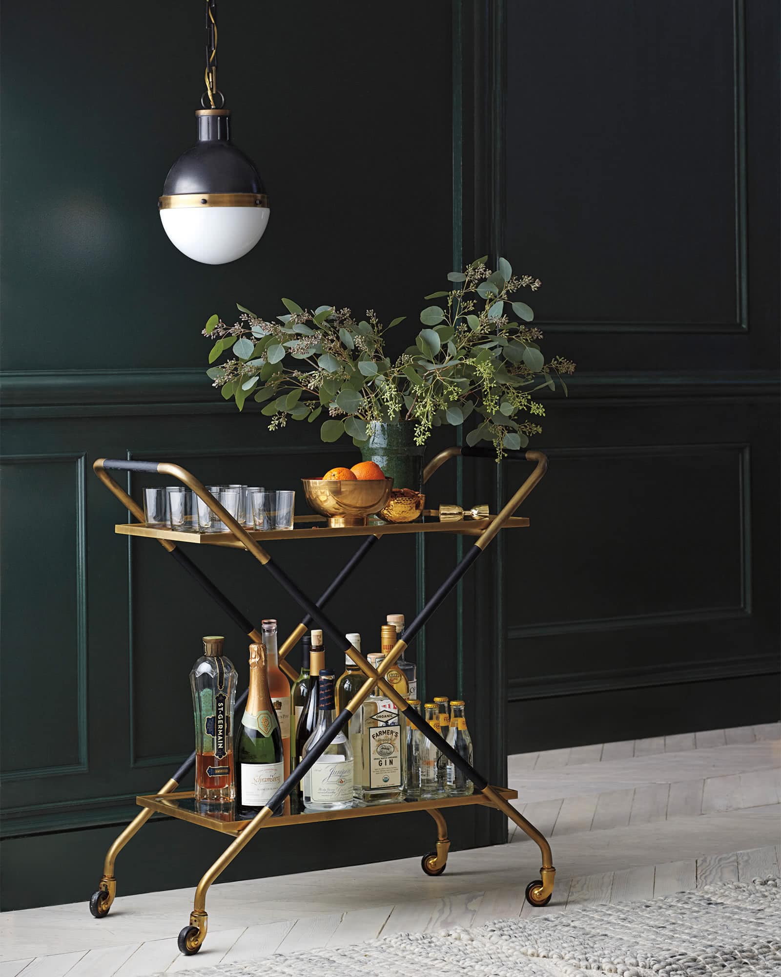 Serena & Lily bar cart
