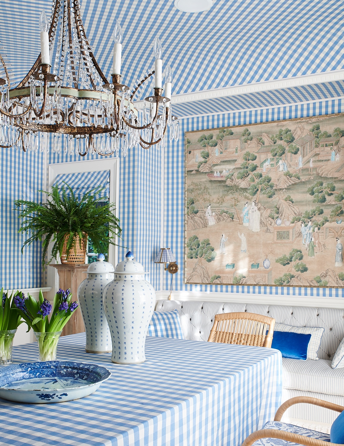 blue and white with Mark D Sikes