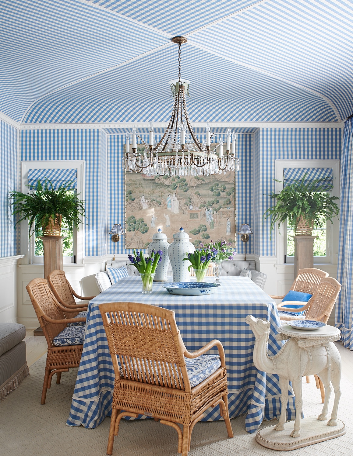 blue and white with Mark D Sikes