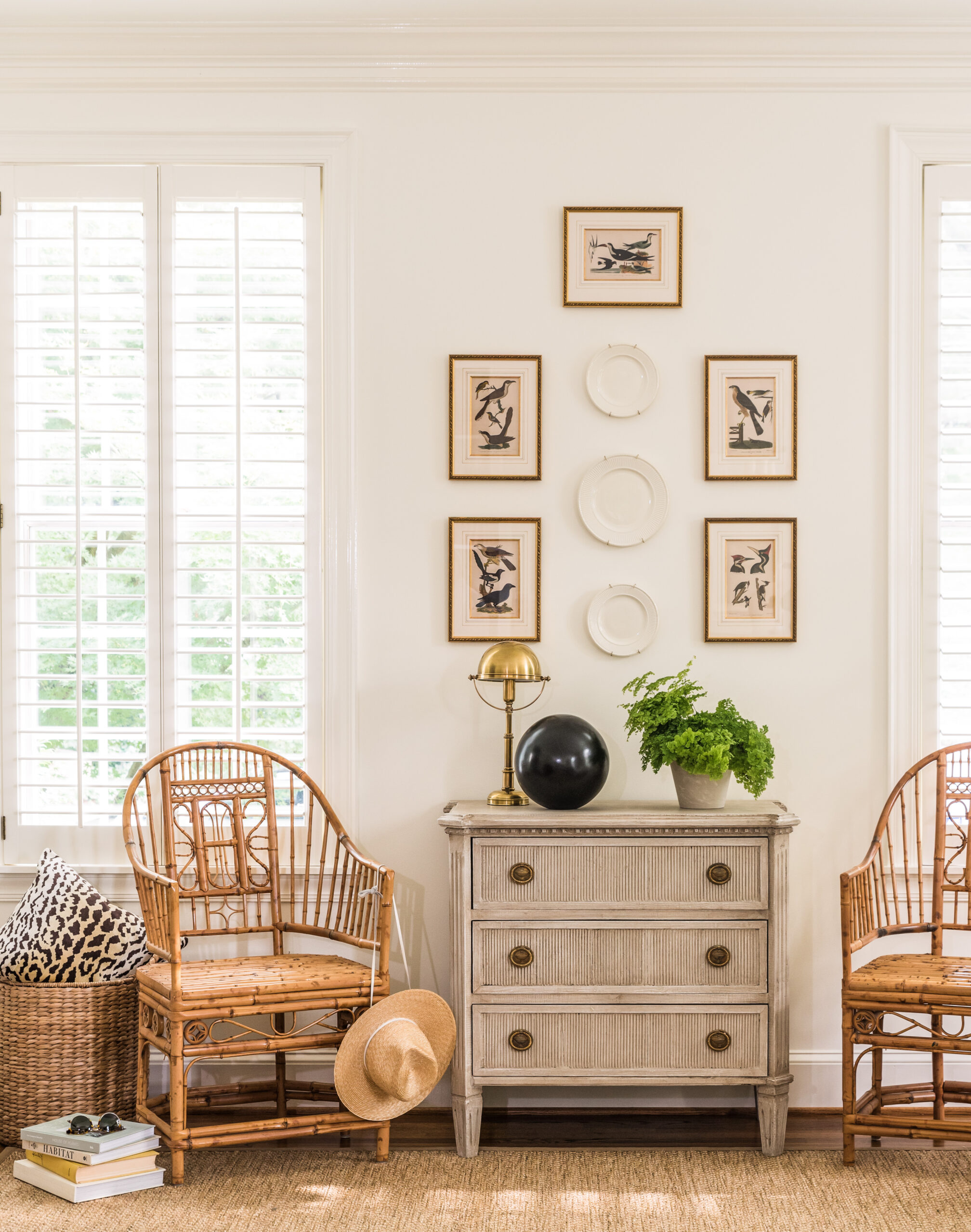 Anne Wagoner Interiors bamboo chairs