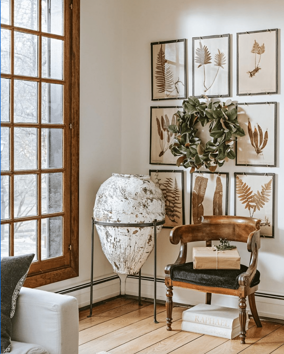 Lauren LIess One Kings Lane - refined - gallery wall - family room - living room - living room decor 