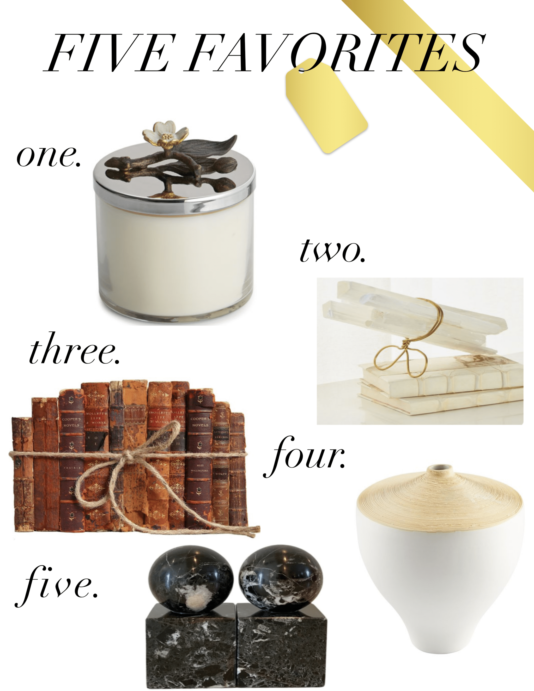 five favorite decor items for entertaining