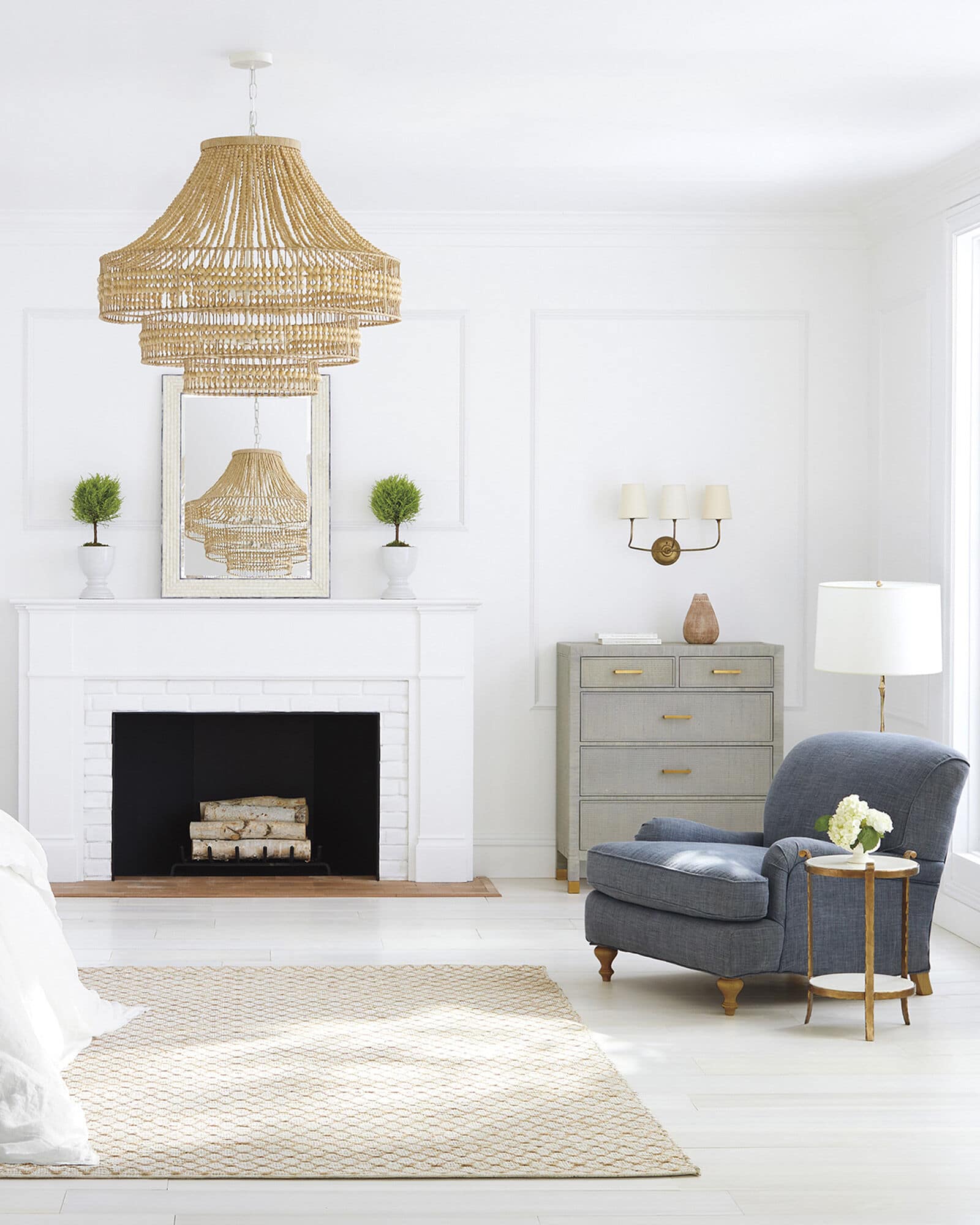 mirrors over fireplace