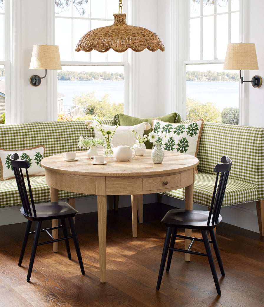 Serena & Lily breakfast nook fixer upper