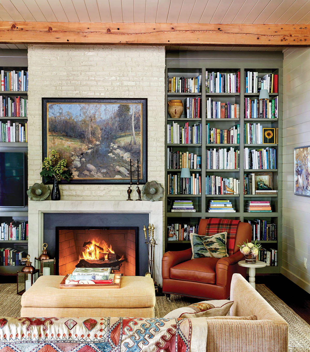 Brierfield Farm the Flower Magazine Showhouse of Editor Margot Shaw family room