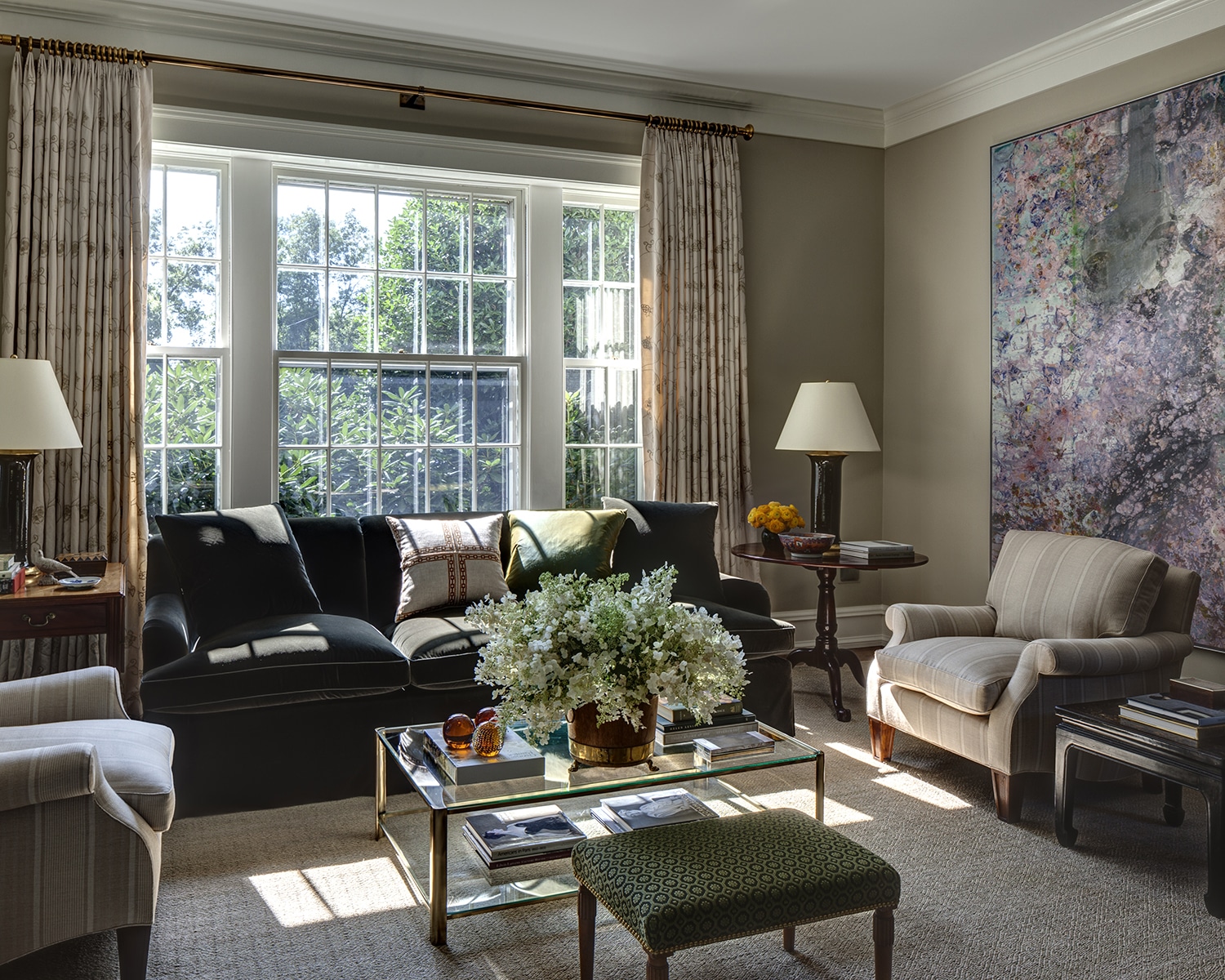 Mark Cunningham Interior Design living room in New Canaan