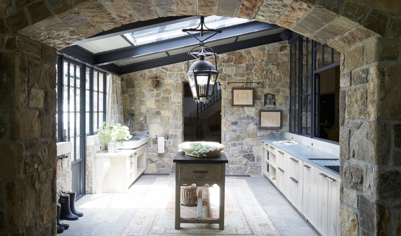 Jeffrey Dungan Architect | William Abranowicz Photography.Jeffrey Dungan Architect | William Abranowicz Photography. | stone house | mudroom | lantern | hanging lantern | wellies 