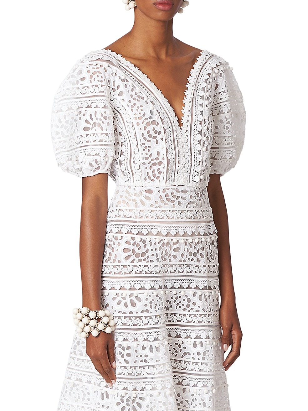 New Fashions for Spring - Carolina Herrera - sophisticated white lace - Saks Fifth Ave - white dress - white lace dress - shopping - fashion