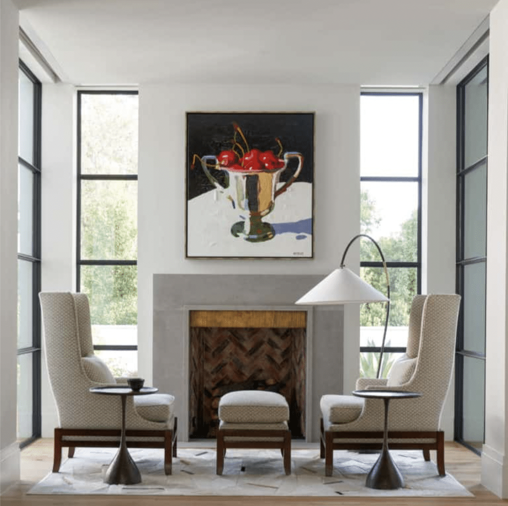 Morgan Farrow Interior Design - Nathan Schroder Photography - elegant living room - wood beams - living room decor - living room design 