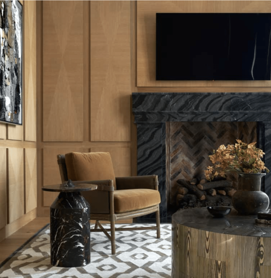 Morgan Farrow Interior Design - Nathan Schroder Photography - elegant family room - family room decor - living room design 
