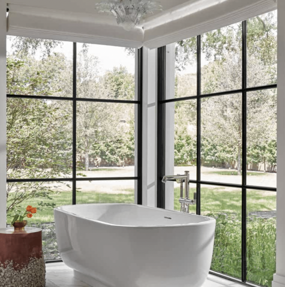 Morgan Farrow Interior Design - Nathan Schroder Photography - elegant bathroom design - bathroom decor - freestanding tub 