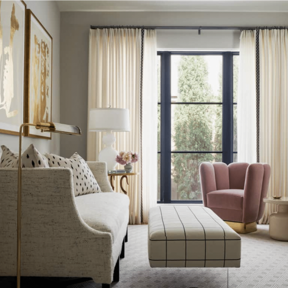 Morgan Farrow Interior Design - Nathan Schroder Photography - elegant sitting room - family room - sitting room decor - sitting room design 