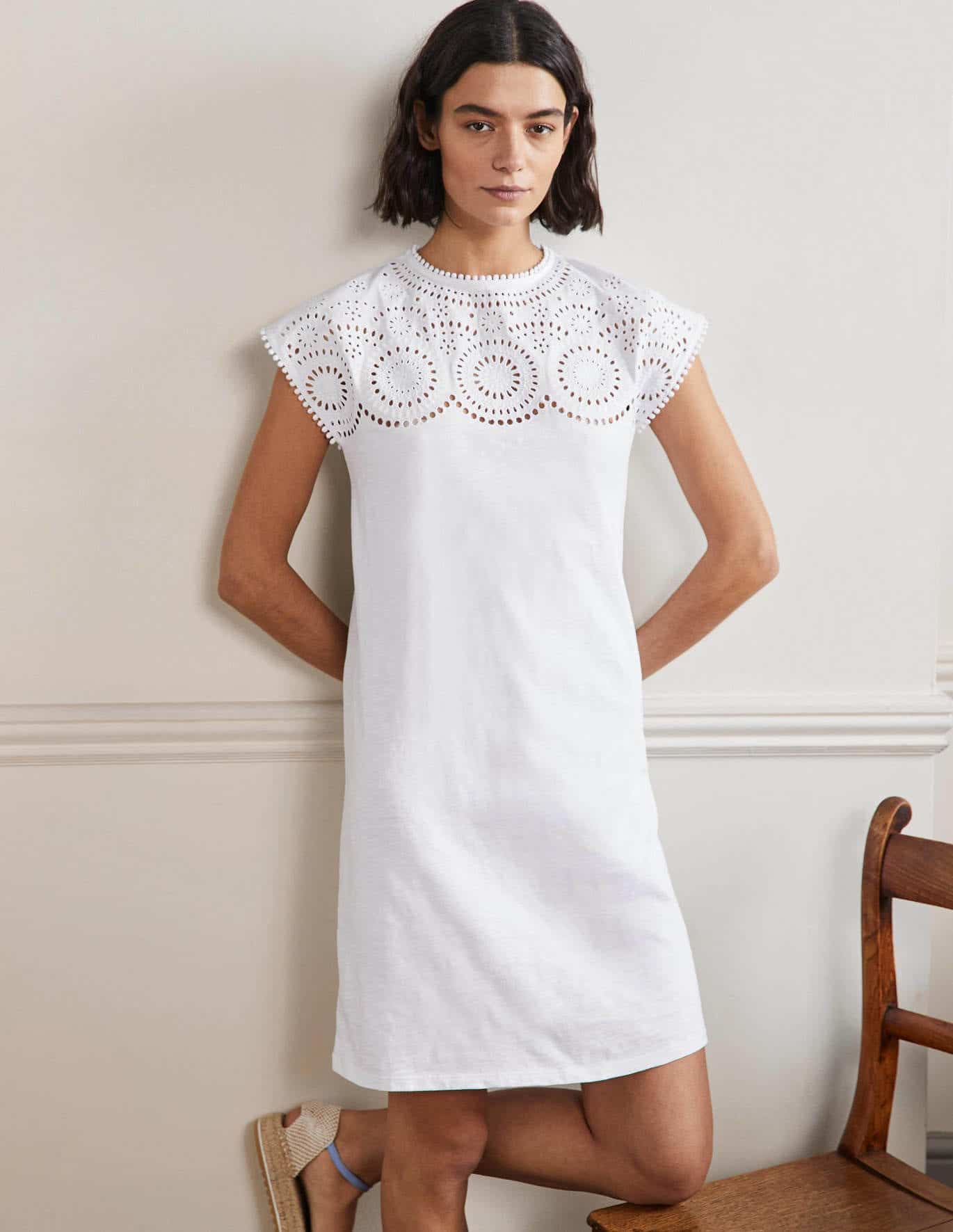 White dress - Boden - White linen dress - Spring dress - Summer dress - fashion