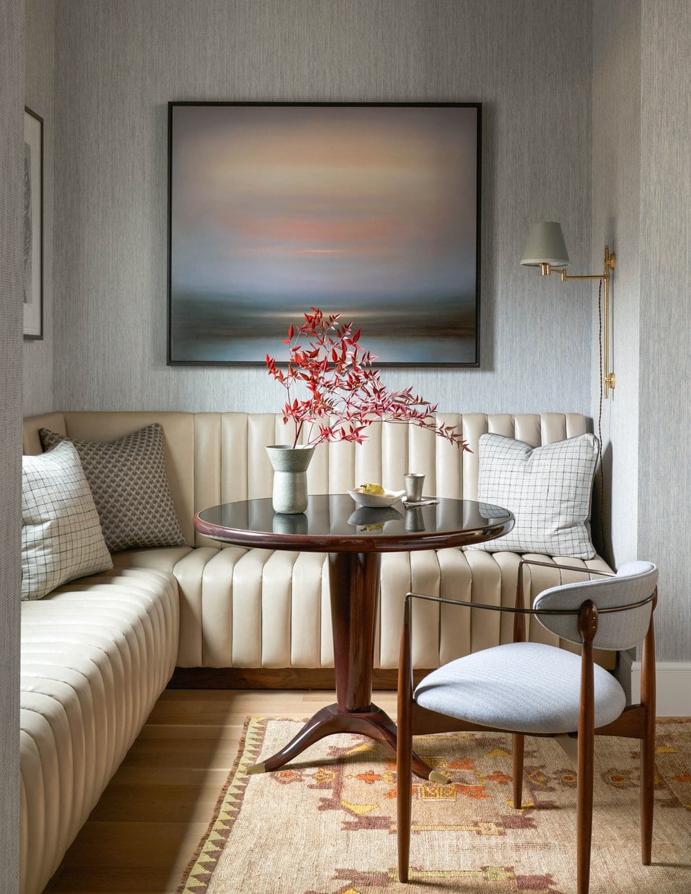 Jenkins Interiors - Nathan Schroder Photographer -bar - -banquette - - midcentury modern