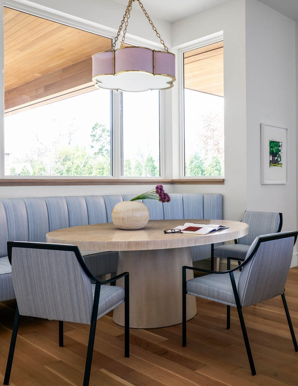 Jenkins Interiors - Nathan Schroder Photographer - banquette - round table