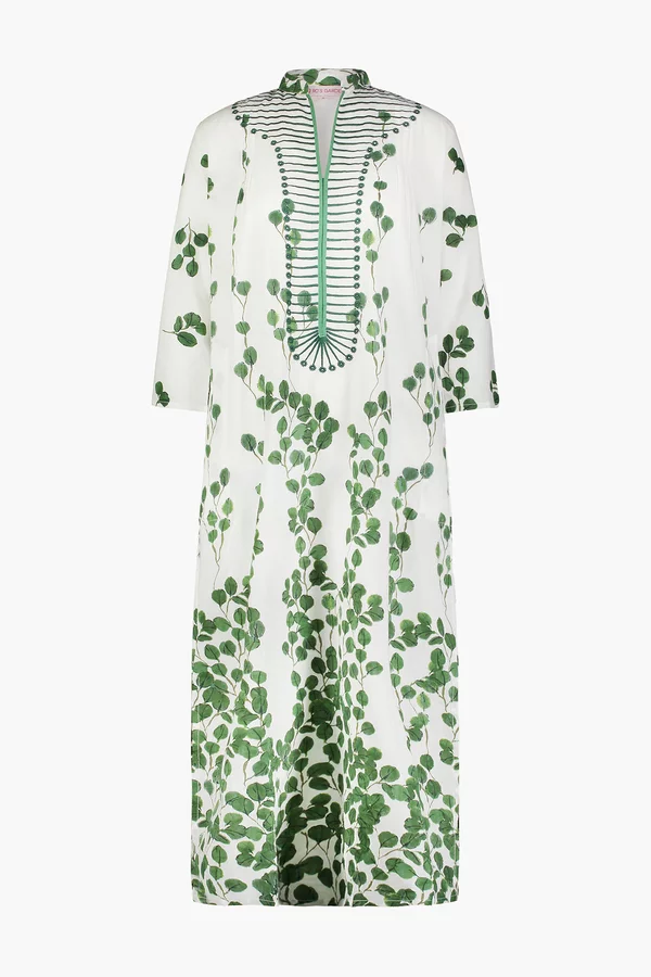 Green Leaf Long Kurta - tuckernuck - caftan - summer dress - tunic - tunic dress