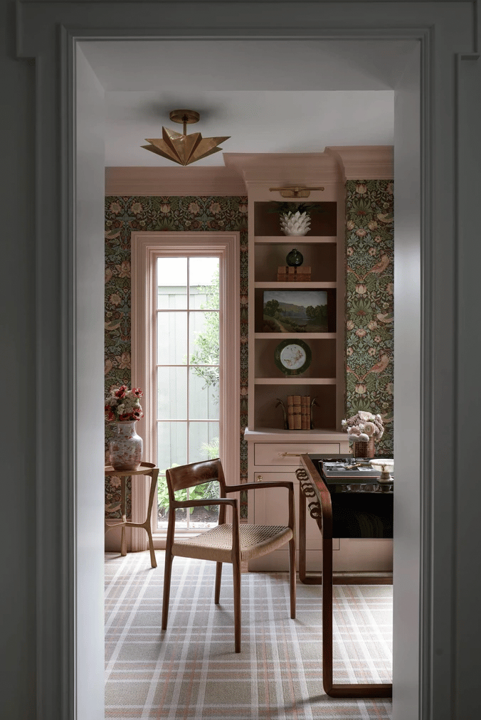 Dunbar Road Design - Nathan Schroder Photography - home office - wallpaper - home office design