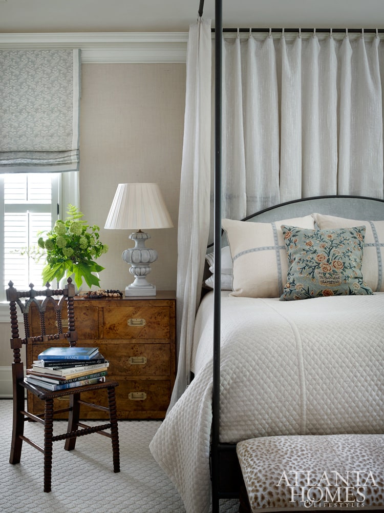 Architect William Litchfield | Designer Jackye Lanham | Atlanta Homes & Lifestyles bedroom, bedroom design, bedroom remodel, canopy bed