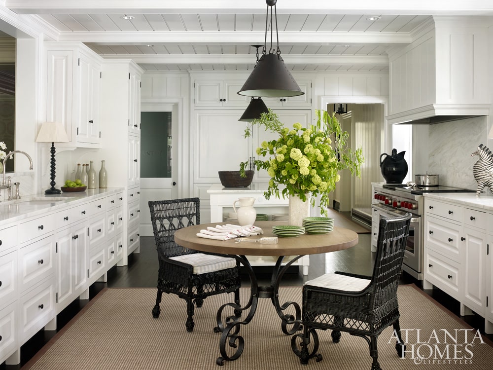 Architect William Litchfield | Designer Jackye Lanham | Atlanta Homes & Lifestyles dining room, breakfast room, round table, round dining table -forever home