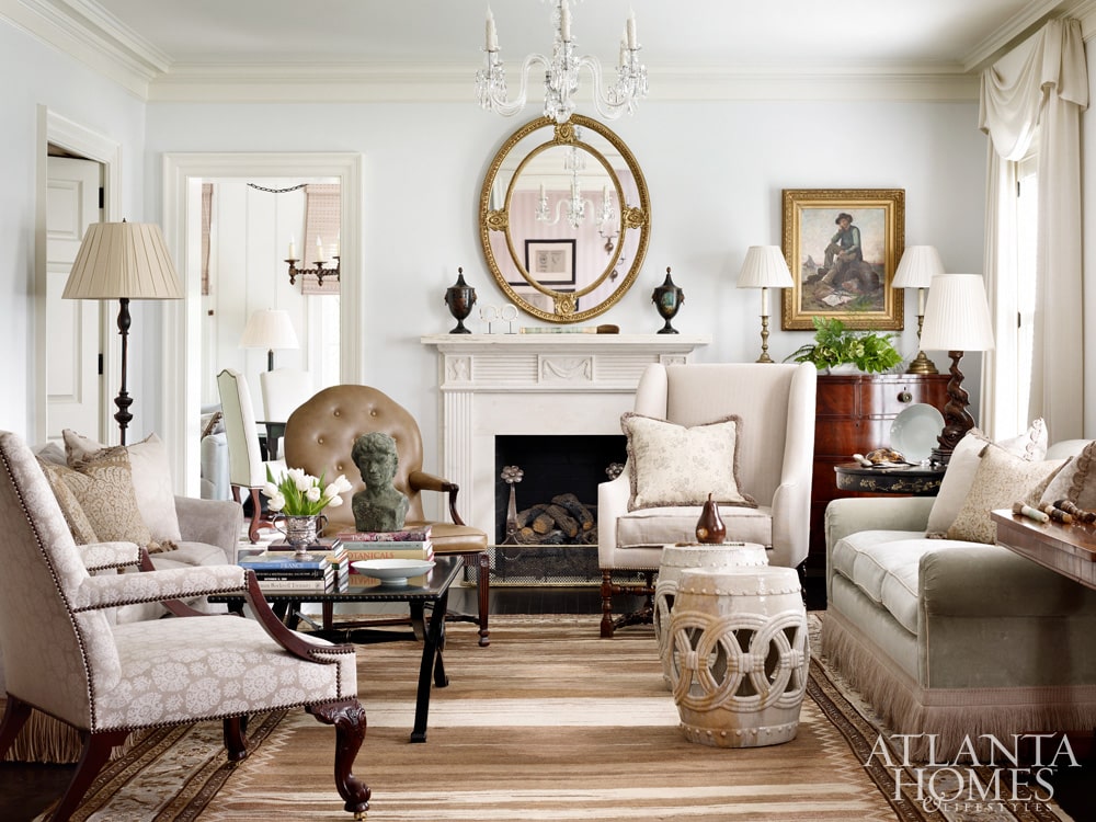 Architect William Litchfield | Designer Jackye Lanham | Atlanta Homes & Lifestyles living room, living room design, living room remodel -stunning forever home