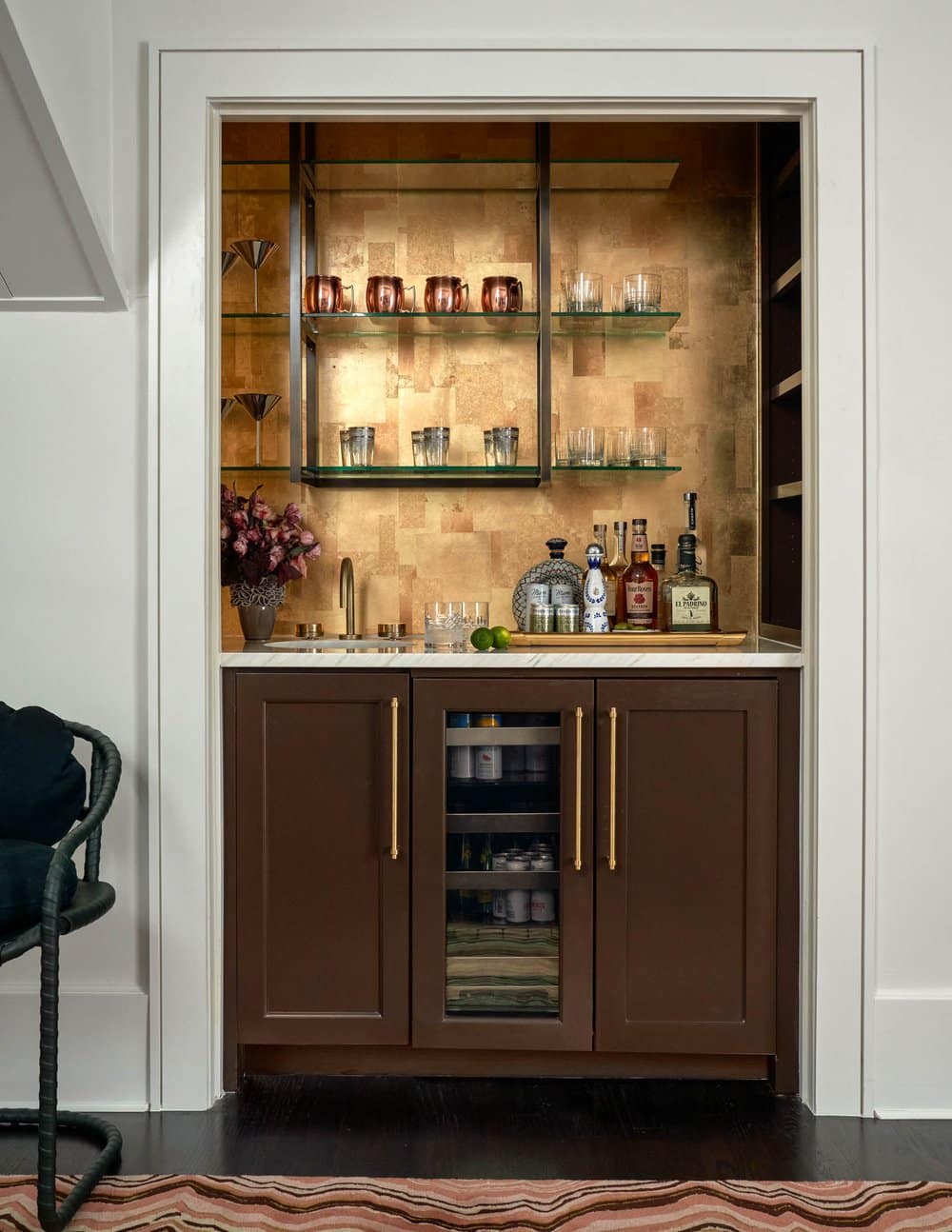 Mary Beth Wagner Interior Design| Nathan Schroder Photography - bar, wet bar, closet to bar