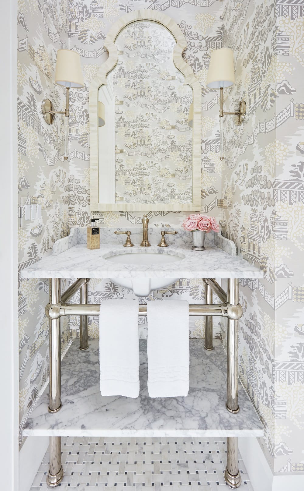  Pretty, practical and perfect for guests, the powder room is a small space that can be big on style Kara Miller Interiors work is testament to the power of packing a punch in the smallest of spaces. Brantley Photography 