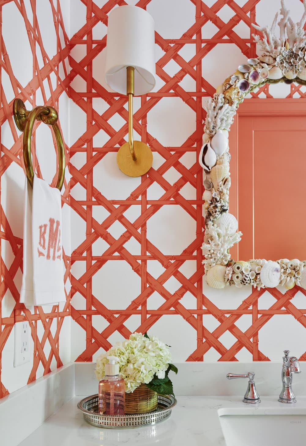  Pretty, practical and perfect for guests, the bathroom is a small space that can be big on style Kara Miller Interiors work is testament to the power of packing a punch in the smallest of spaces. Brantley Photography 