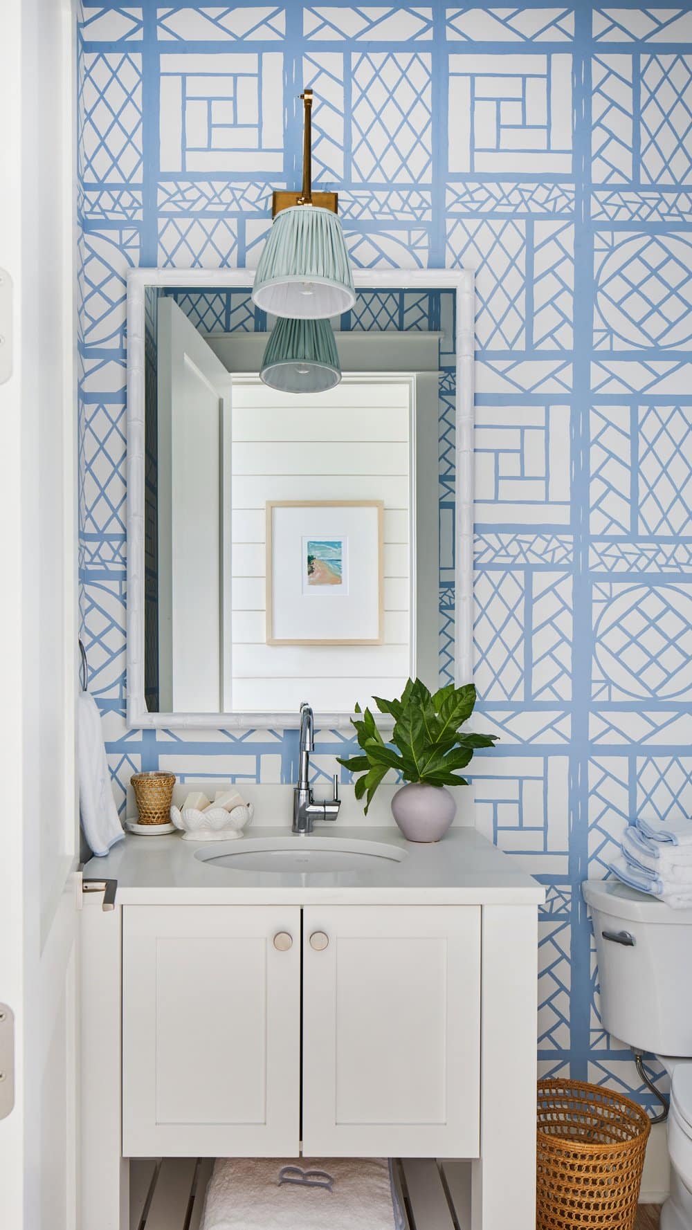  Pretty, practical and perfect for guests, the bathroom is a small space that can be big on style Kara Miller Interiors work is testament to the power of packing a punch in the smallest of spaces. Brantley Photography 