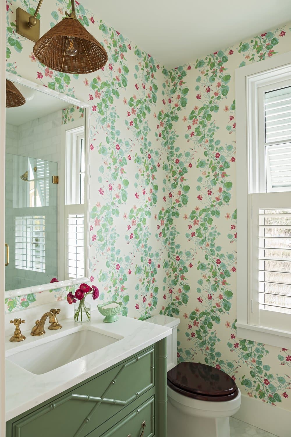  Pretty, practical and perfect for guests, the powder room is a small space that can be big on style Kara Miller Interiors work is testament to the power of packing a punch in the smallest of spaces. Brantley Photography 
