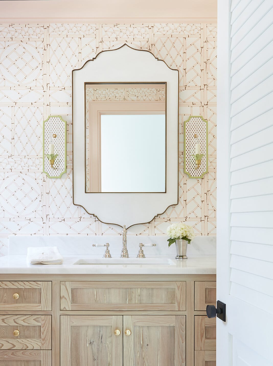  Pretty, practical and perfect for guests, the powder room is a small space that can be big on style Kara Miller Interiors work is testament to the power of packing a punch in the smallest of spaces. Brantley Photography 