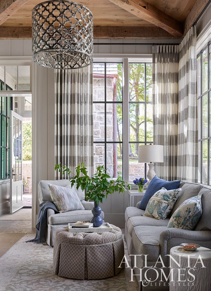 Upon stepping through the grand entrance, of this beautiful Buckhead home, one is immediately enveloped in an atmosphere of refined luxury. Atlanta Homes & Lifestyles Architect:  Tim Adams  Interior Design:  Michelle Doughtie, Schilling and Co Landscape Architect:  Alec Michaelides, Land Plus Builder: The Macallan Group, Photography:  Emily Followill